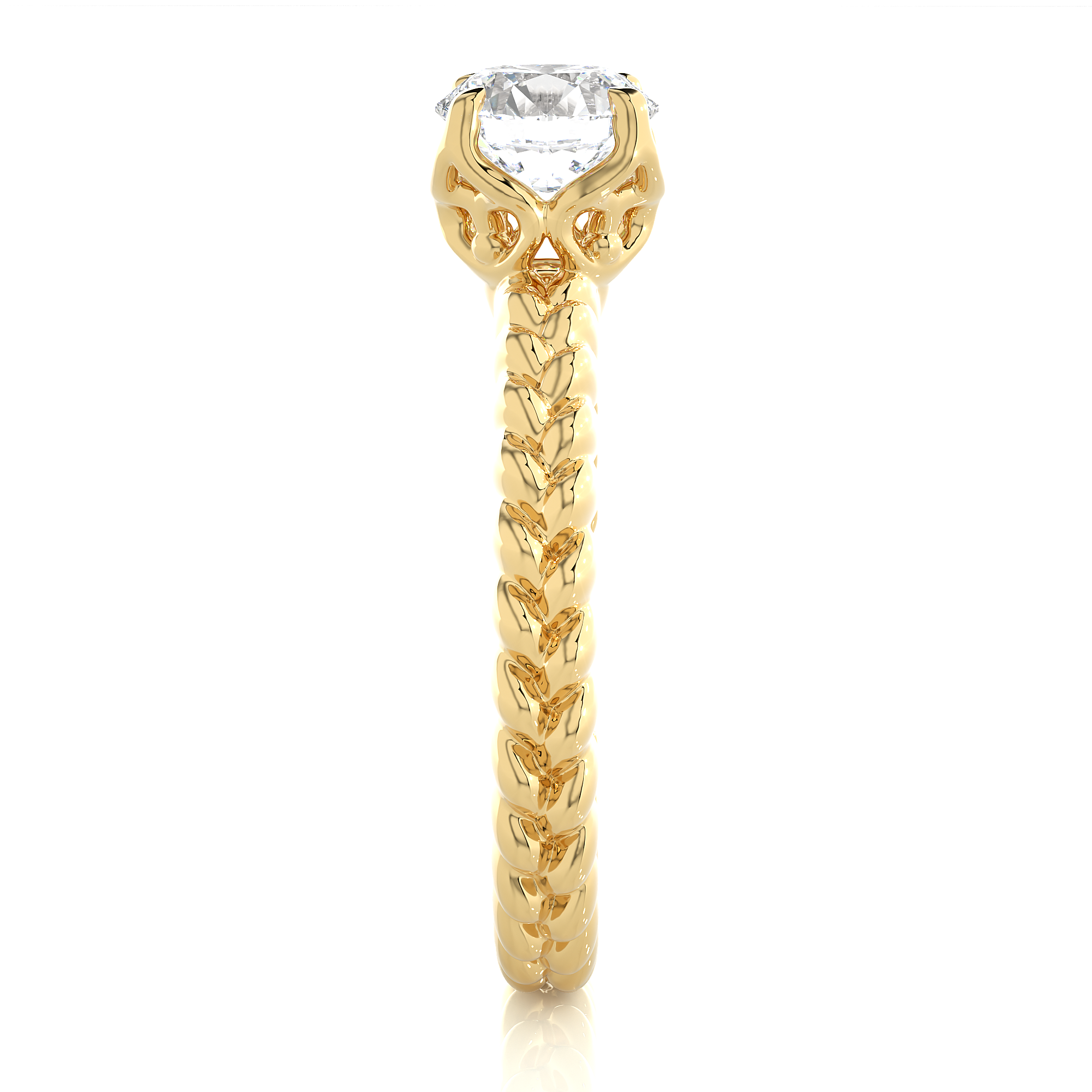 0.98 Carat G Color VS1 Clarity Diamond Studded Natural Diamond Ring.